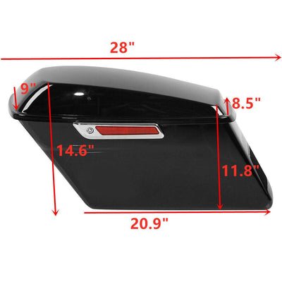 Saddlebags Saddle Bags W/ Conversion Brackets Fit For Harley Softail Heritage - Moto Life Products