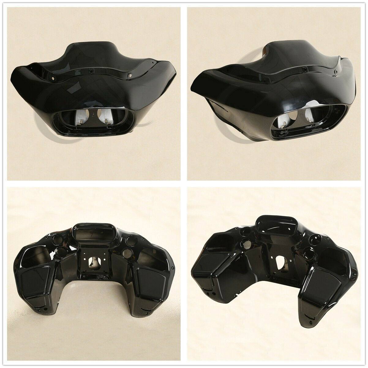 Vivid Black Injection ABS Inner & Outer Fairing For Harley Road Glide 1998-2013 - Moto Life Products