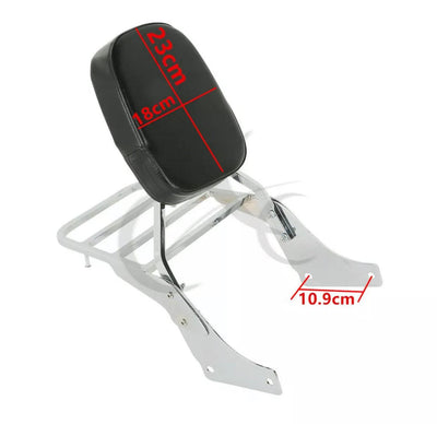 Backrest Sissy Bar Set Luggage Rack Fit For Honda Shadow SABRE ACE 1100 VT1100 - Moto Life Products