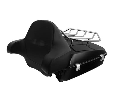 10.7" Chopped Pack Trunk Backrest W/Rack Fit For Harley Tour Pak Road King 14-23