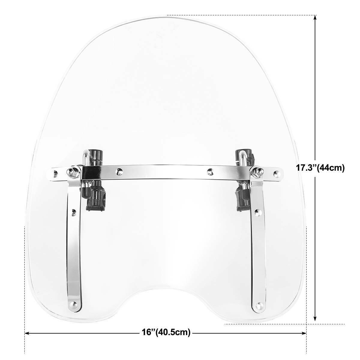 Front Windscreen Windshield Fit For Harley Sportster XL883 1200 Dyna 7/8'' 22mm - Moto Life Products