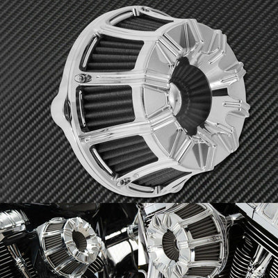 10 Streak Chrome Air Cleaner Intake Filter Fit For Harley Touring Trike Softail - Moto Life Products