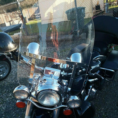 28'' Detachable Windshield For Harley Touring Road King FLHR 1994-up w/ Bracket - Moto Life Products