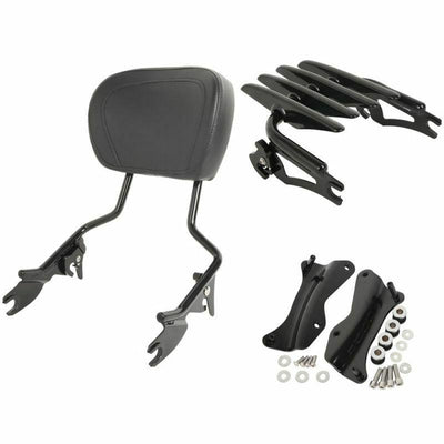 Luggage Rack Sissy Bar Backrest W/4 Point Docking Fit For Harley Road King 14-19 - Moto Life Products