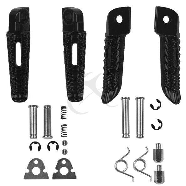 Front & Rear Foot Pegs Footrest Fit For Suzuki GSX-R 600 750 GSXR 1000 2006-2018 - Moto Life Products