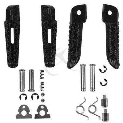 Front & Rear Foot Pegs Footrest Fit For Suzuki GSX-R 600 750 GSXR 1000 2006-2018 - Moto Life Products