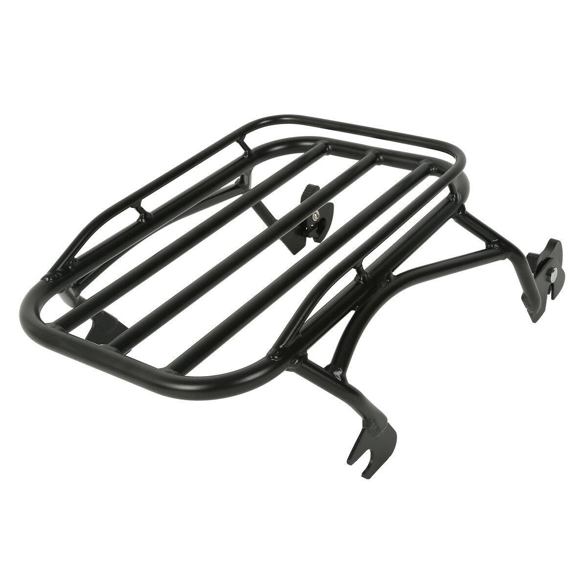 Dull Black Detachable Solo Luggage Mounting Rack Fit For Harley Road King 97-08 - Moto Life Products