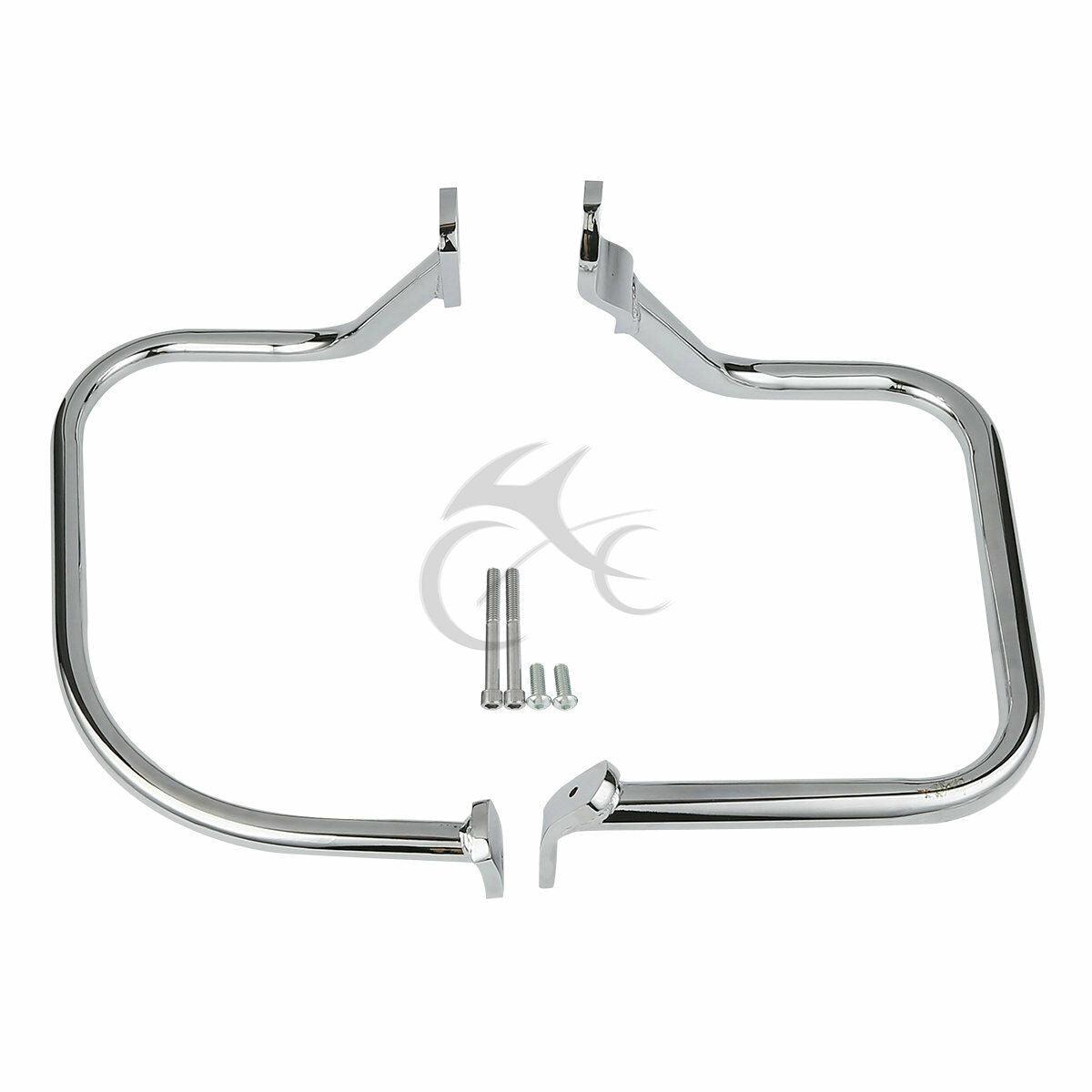 Chrome Left&Right Rear Saddlebags Guard Rail For Harley Softail FLST FLSTC 00-17 - Moto Life Products