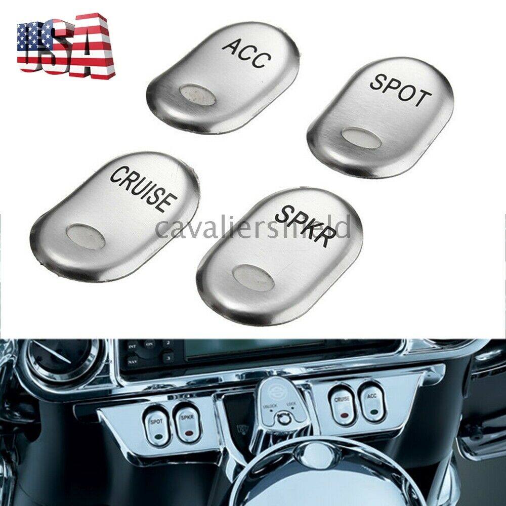 Chrome Brushed Panel Switch Cover For Harley Electra Glide Ultra Classic FLHTCU - Moto Life Products