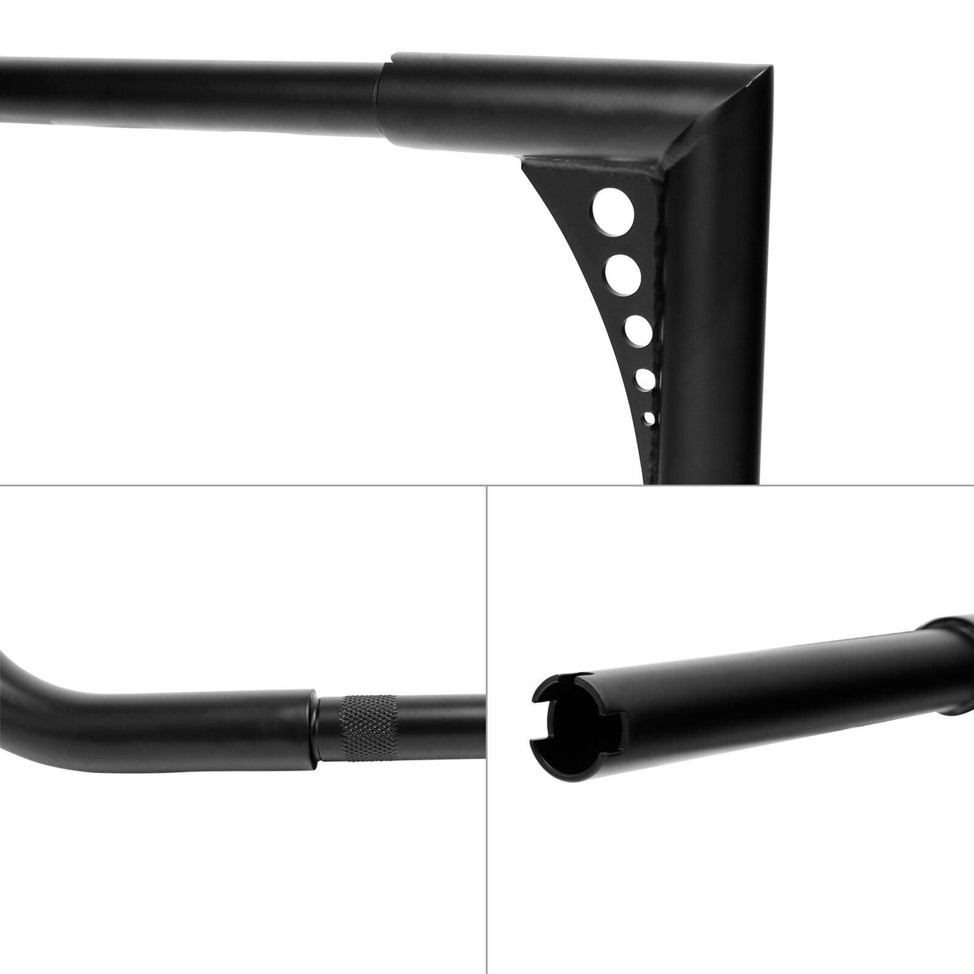 Black 12" Rise Ape Hanger Bar 1-1/4" Fat Handlebar For Harley Touring Baggers US - Moto Life Products