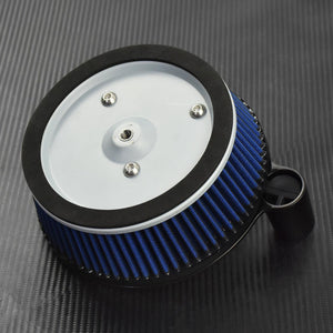 Big Sucker Air Filter System Blue Cleaner Fit For Harley Dyna 00-17 Glide 00-07 - Moto Life Products