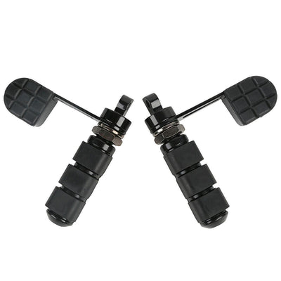 Anti Vibration Stirrup Heel Foot FootPegs Fit For Harley Softail Sportster Black - Moto Life Products