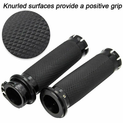 1" Black Motorcycle Handlebar Hand Grips Fit for Harley Dyna Softail VRSC XL883 - Moto Life Products