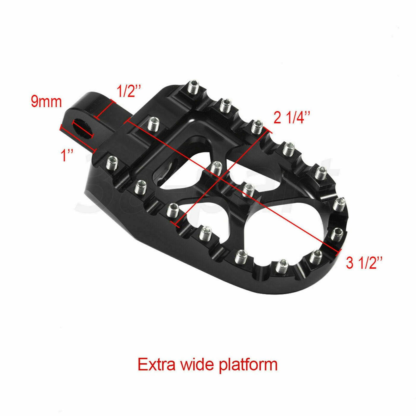 Black MX Style Wide Fat Foot Pegs Rests Pedals Fit for Harley Touring Softail - Moto Life Products