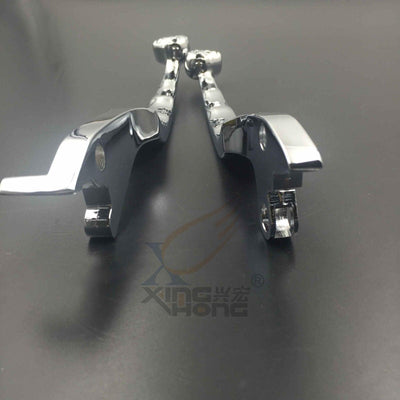 Chrome Brake Clutch Skull Hand Levers for 05-09 Suzuki Boulevard S50 S83 C90 - Moto Life Products