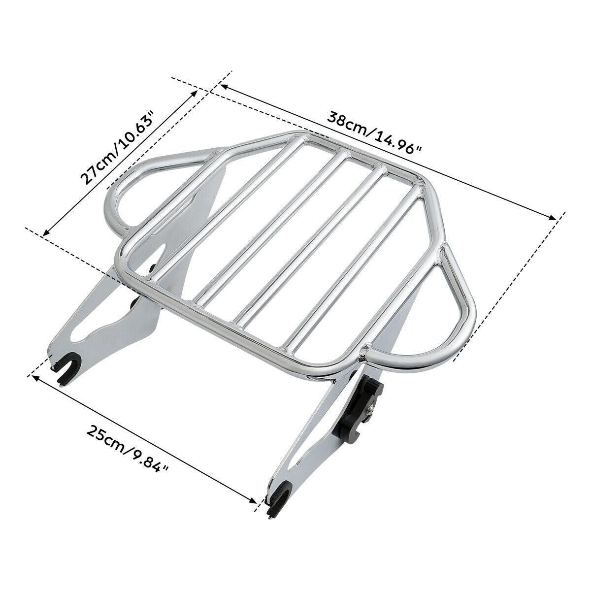 2-Up Mount Luggage Rack For Harley Tour Pak Touring Street Electra Glide 2009-22 - Moto Life Products