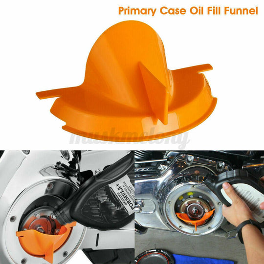 Orange Drip-Free Oil Filter Funnel Set Oil Change Kit For Harley Touring Trike