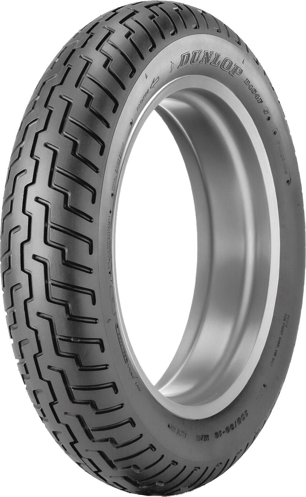 Dunlop Tire D404 Front 100/90-19 57H Bias TL Metric Cruiser Street Motorcycle - Moto Life Products