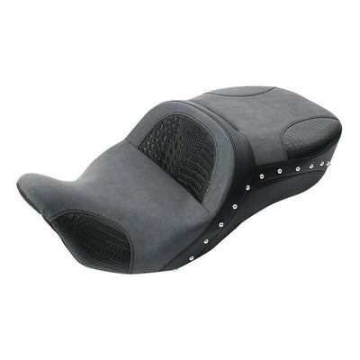 Gray Black Driver Passenger Seat Fit For Harley Touring Road Street Glide 09-21 - Moto Life Products
