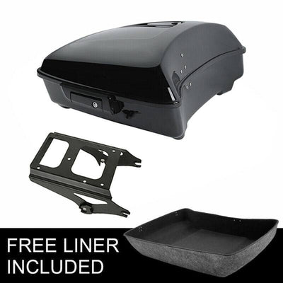 Black Chopped Pack Trunk Mount Rack Fit For Harley Tour Pak Street Glide 2009-13 - Moto Life Products