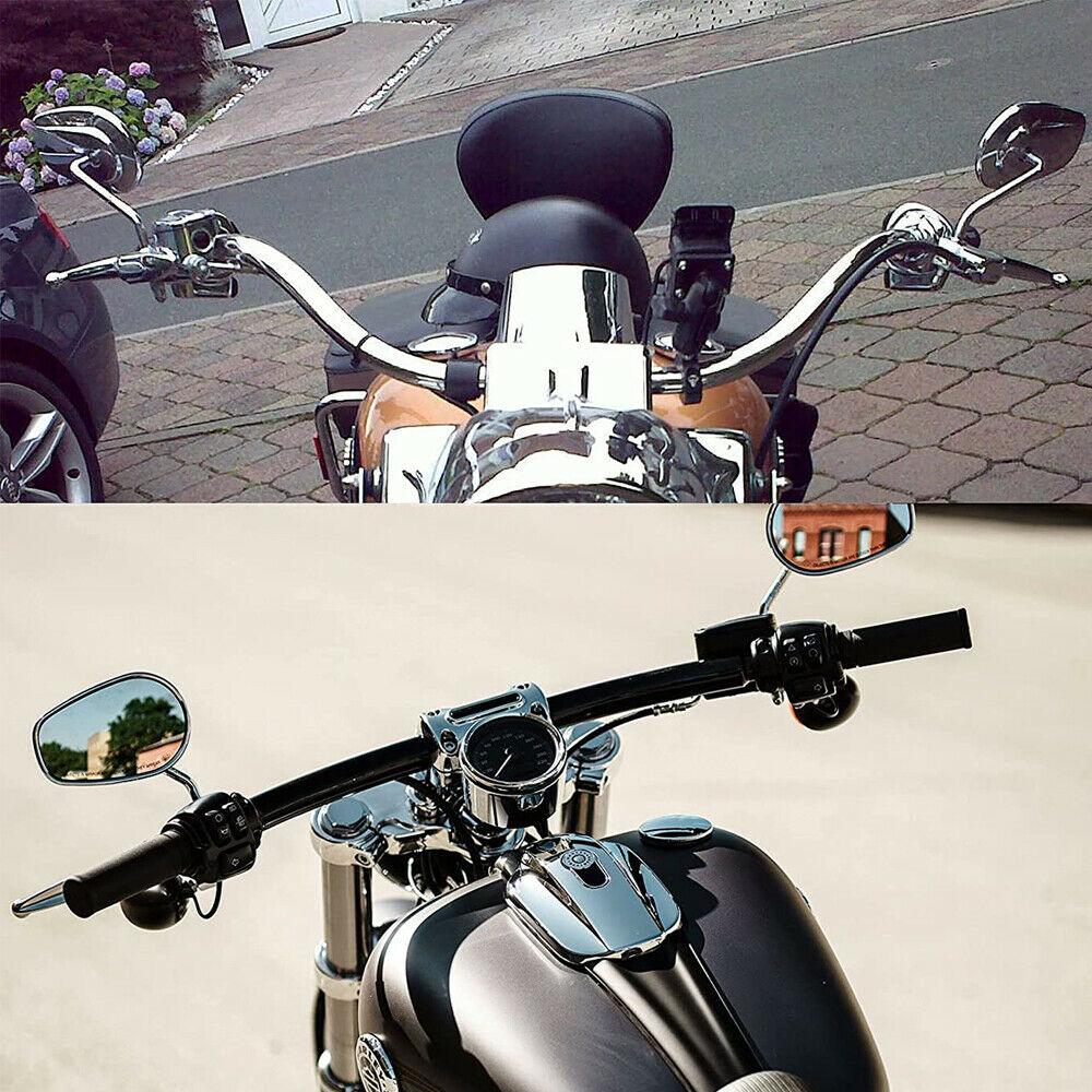 Chrome Rear View Side Mirrors For Harley Touring Road King Street Electra Glide - Moto Life Products