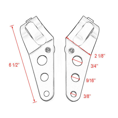 2pcs Head Light Holder Headlight Mounting Brackets Fork Fit for Harley Kawasaki - Moto Life Products