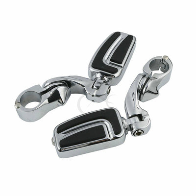 Airflow Chrome Footpeg Highway Bar Pegs Short Angled Fit For Harley Street Glide - Moto Life Products