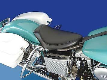 Black Vinyl Frame Mount Solo Seat for Harley Panhead Shovelhead FX FL 1965-84 - Moto Life Products