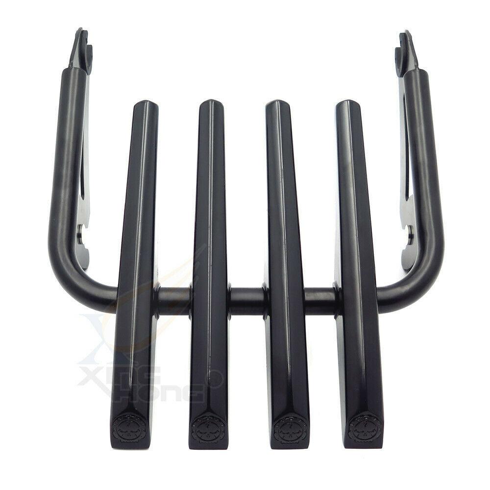Black Detachable Stealth Luggage Rack For 97-08 Harley Touring Street Glide - Moto Life Products
