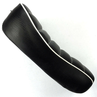 Black Custom Front Solo Driver Cross Stripe Leather Seat For Harley XL1200X X48 - Moto Life Products