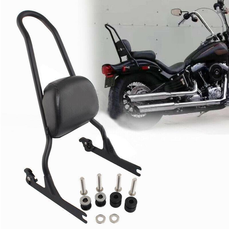One-Piece Black Backrest Tall Sissy Bar For Harley Softail 06-17 US - Moto Life Products