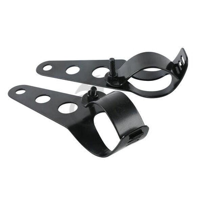 35mm-43mm Headlight Mount Bracket Motorcycle Fork Ear Chopper Cafe Racer Black - Moto Life Products