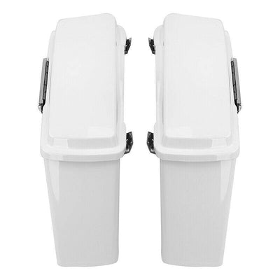 White Hard Saddlebags W/ Conversion Bracket Fit For Harley Softail 1984-2017 16 - Moto Life Products