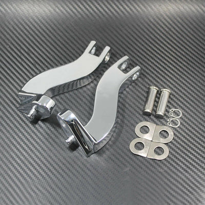 Chrome Passenger Rear Foot Peg Mount Kits Fit For Harley Touring Glide 1993-2019 - Moto Life Products