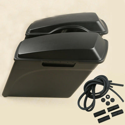 Matte Black 5" Stretched Hard SaddleBag Fit For Harley Electra Road Glide 93-13 - Moto Life Products