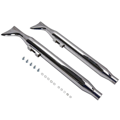 2x Fishtail Sliencer Exhaust Mufflers Slip-On for Harley Touring Road King 95-16 - Moto Life Products