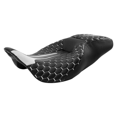 Driver Passenger Seat with Backrest Pad Fit For Harley Touring Road King 2009-21 - Moto Life Products