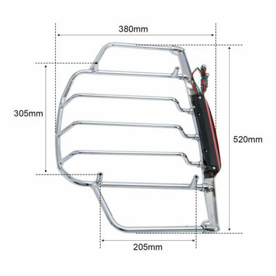 Air Wing Trunk Luggage Rack LED Light Fit For Harley Tour Pak Touring 1993-2013 - Moto Life Products