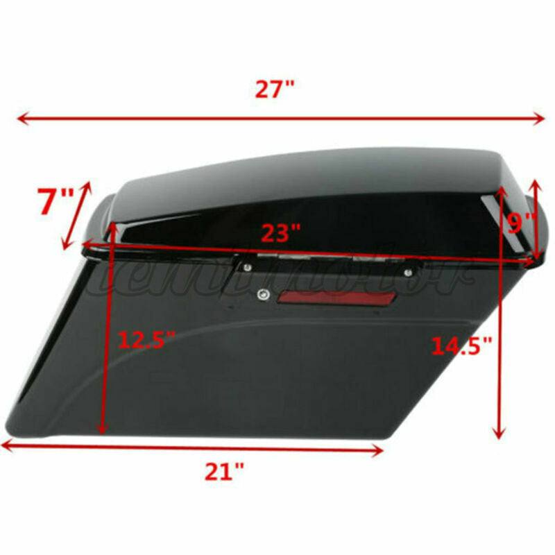 Saddlebag w/ Black Lid Latch Fit For Harley Road King Street Electra Glide 94-13 - Moto Life Products