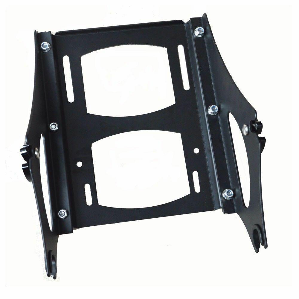 Black Detachable Two-Up Tour Pack Mount Rack For 09-13 Harley Davidson Touring - Moto Life Products