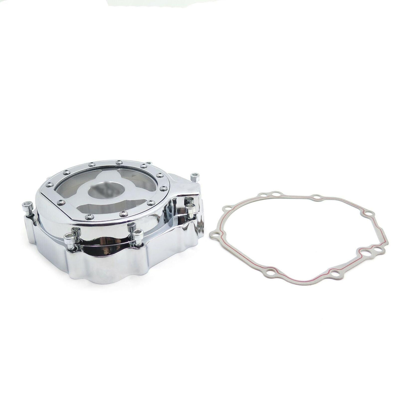 Engine Stator Cover See Through For Suzuki 2005-2008 Gsxr 1000 Chrome w/ Gasket - Moto Life Products