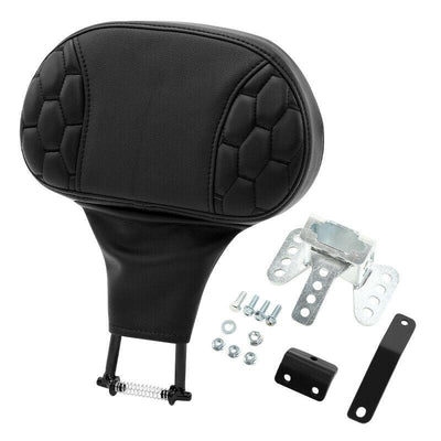 Black Plug-in Driver Backrest Pad Fit For Harley Road King Street Glide 09-22 18 - Moto Life Products