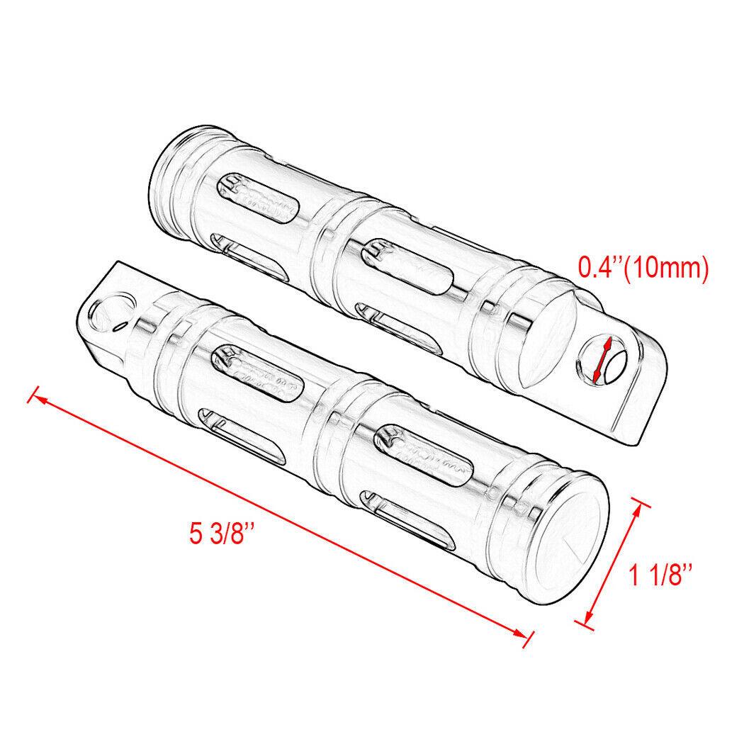 Black CNC Footpeg Foot Pegs Footrest For Harley Touring Electra Glide Road King - Moto Life Products