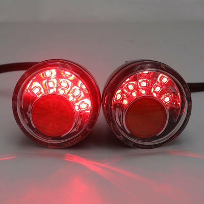 Clear LED Run Brake Turn Signal Indicator Light For 92-17 Harley XL 883 1200 - Moto Life Products