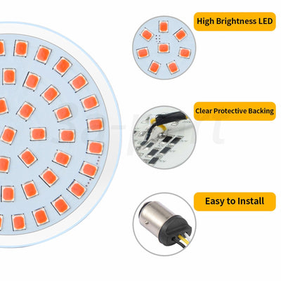 1157 LED Turn Signal Brake Light SMD Smoke Lens Fit for Harley Road Street Glide - Moto Life Products