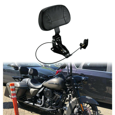 Adjustable Rider Driver Backrest Pad W/Mounting Kit Fit For Harley Touring FLHT - Moto Life Products