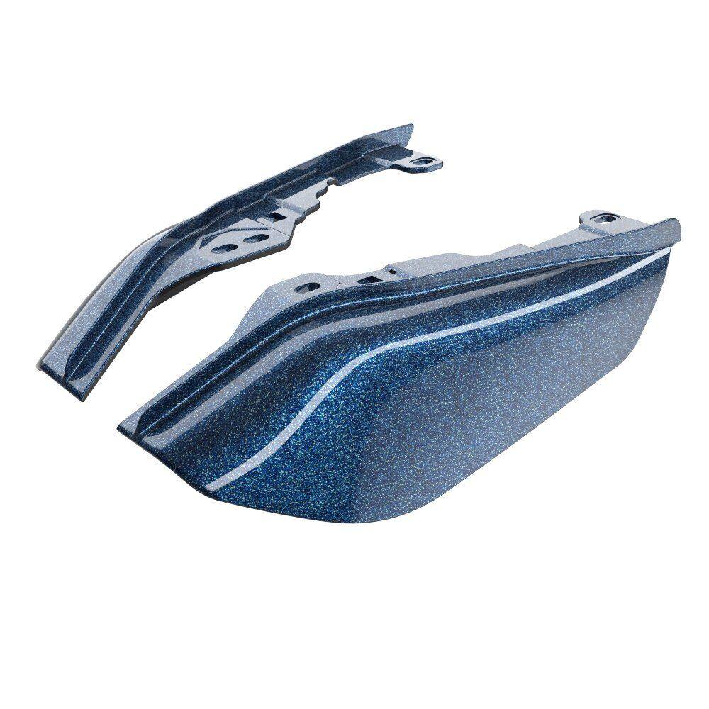 Cosmic Blue Pearl Mid-Frame Air Deflector Heat Shield For 2009+ Harley Touring - Moto Life Products