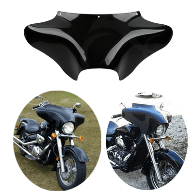 Vivid Black Front Outer Batwing Fairing Fit For Harley Softail Dyna Street Bob - Moto Life Products
