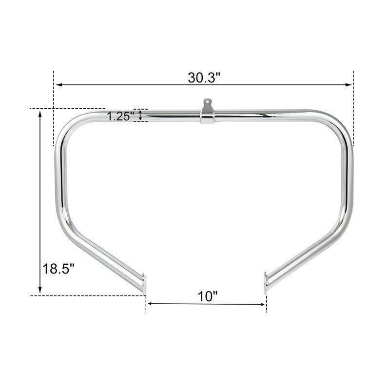 1-1/4" Highway Engine Guard Crash Bar Fit For Harley Touring Street Glide 09-22 - Moto Life Products