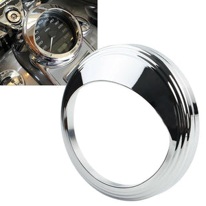 Chrome Speedometer Trim Ring Visor Fit for Harley Road King Softail Wide Glide - Moto Life Products